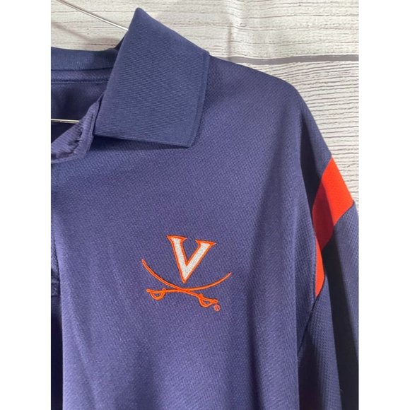 Virginia Cavaliers NCAA - Men's Blue/Orange Logo Polo Shirt - Size M - Picture 2 of 6